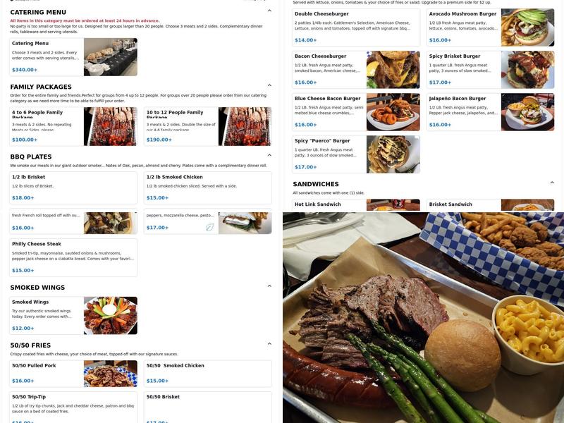 BBQ & Burgers Smokehouse Menu