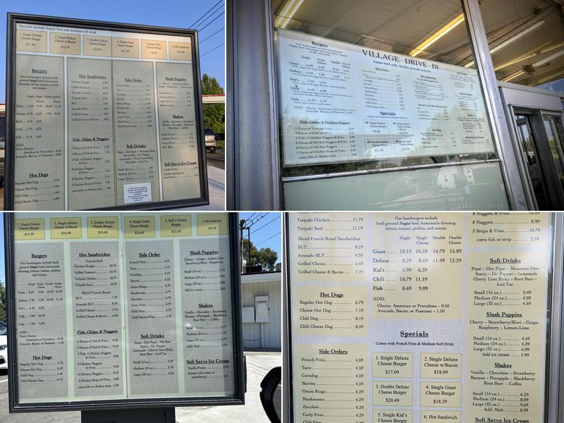 Village Drive-in Menu