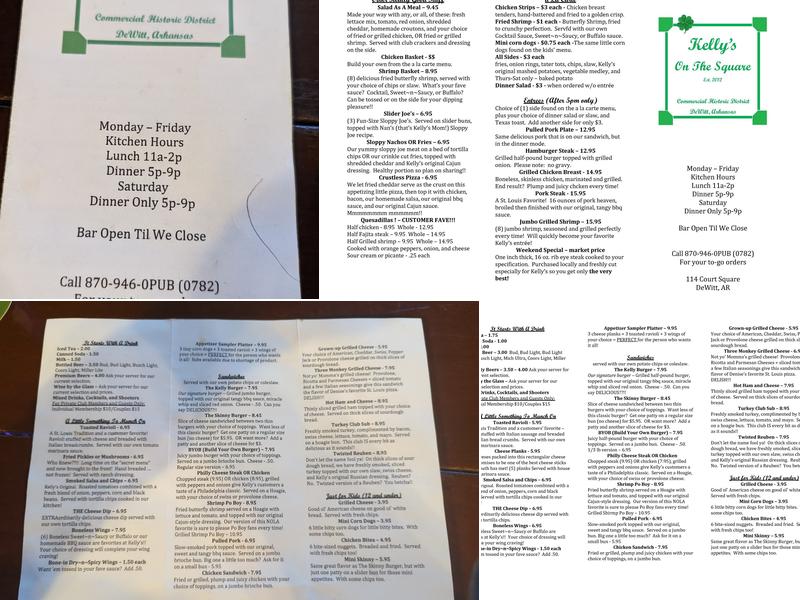 Kelly's On The Square Menu