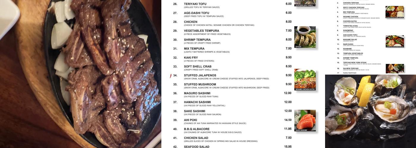 Sushi Café Menu