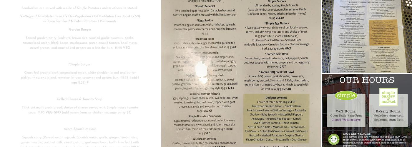 Simple Café Menu