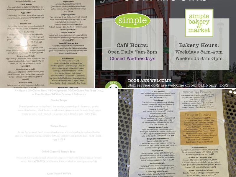 Simple Café Menu