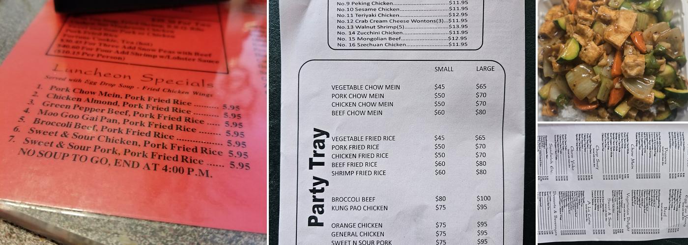 Canton Restaurant Menu