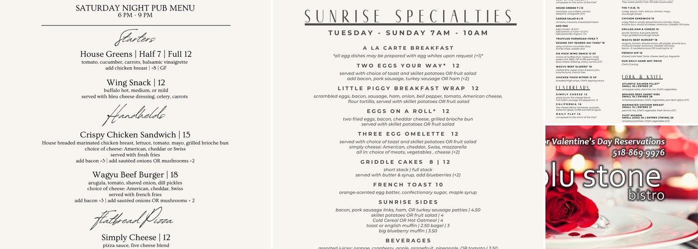 The Parc at Trilogy Menu