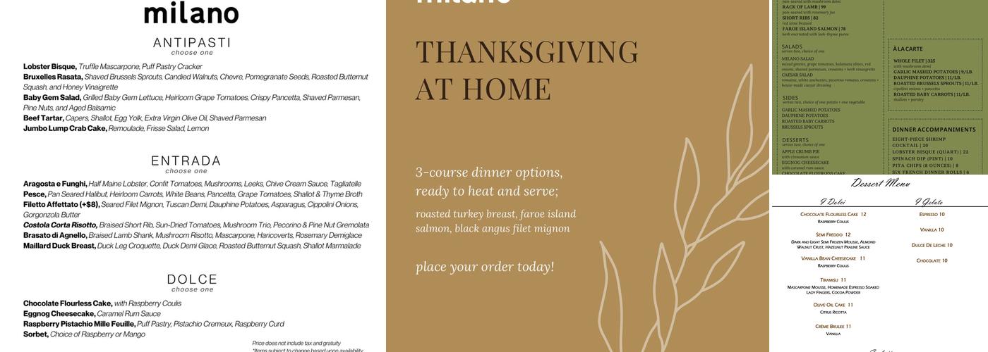 Milano Menu
