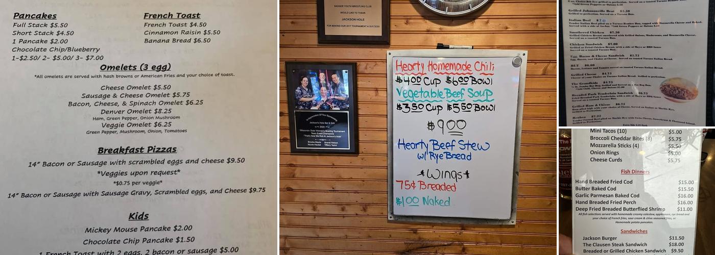 Jackson's Hole Bar & Grill Menu