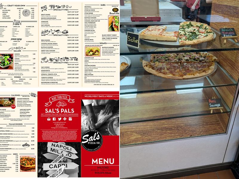 Sal's Pizza Menu