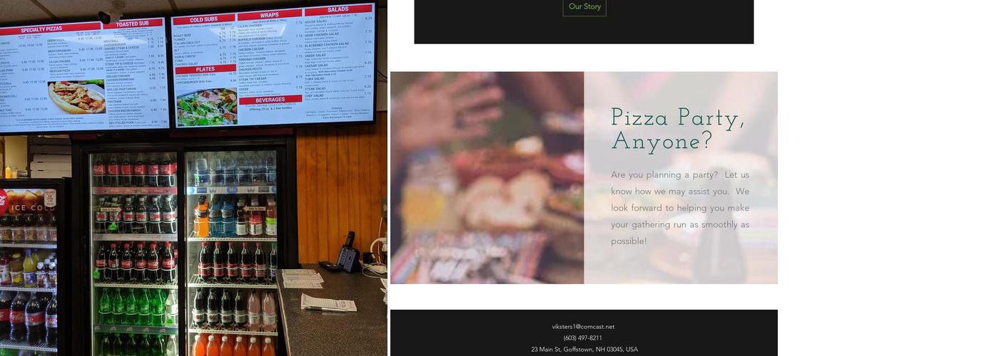 Vikster's Pizza Menu