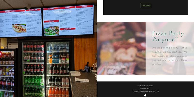 Vikster's Pizza Menu