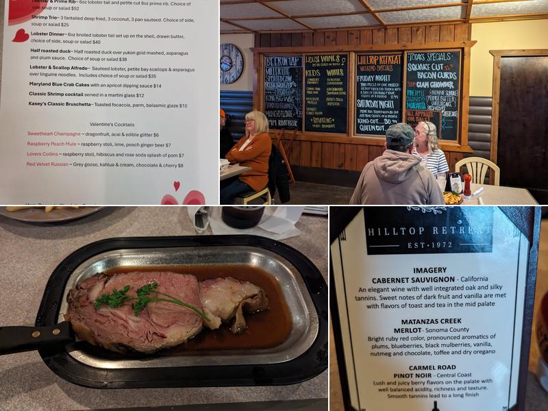 Hilltop Retreat Menu