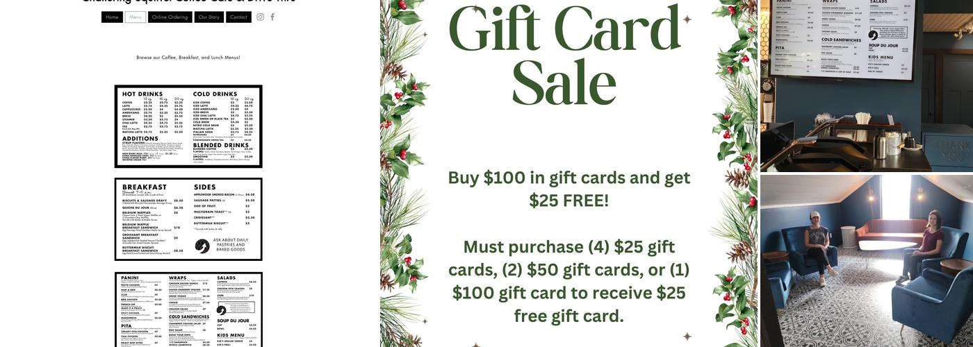 Chattering Squirrel Coffee Cafe w/ Drive Thru Menu