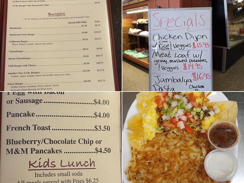 Amelia's Café & Bakery Menu