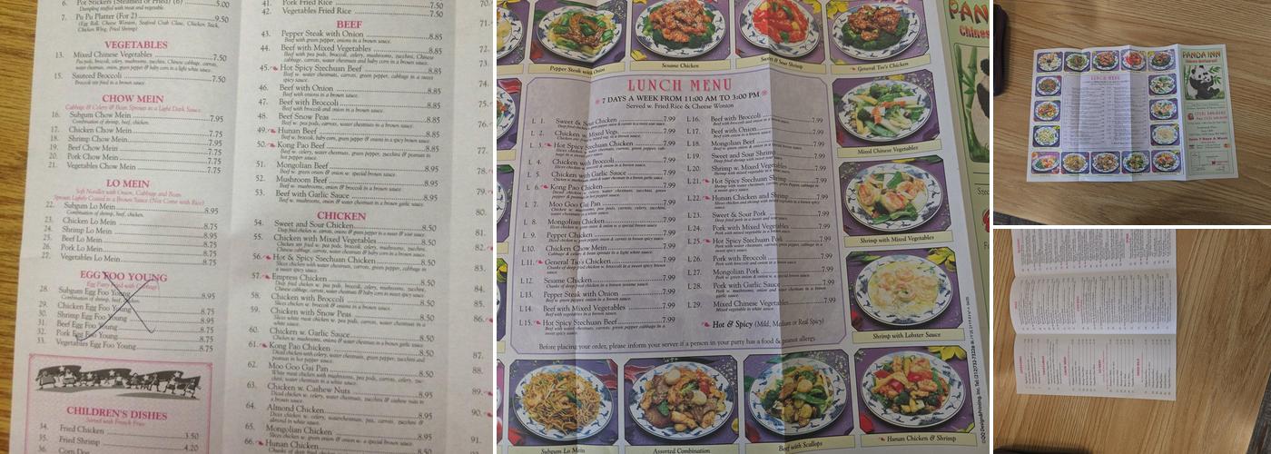 Panda Inn Menu