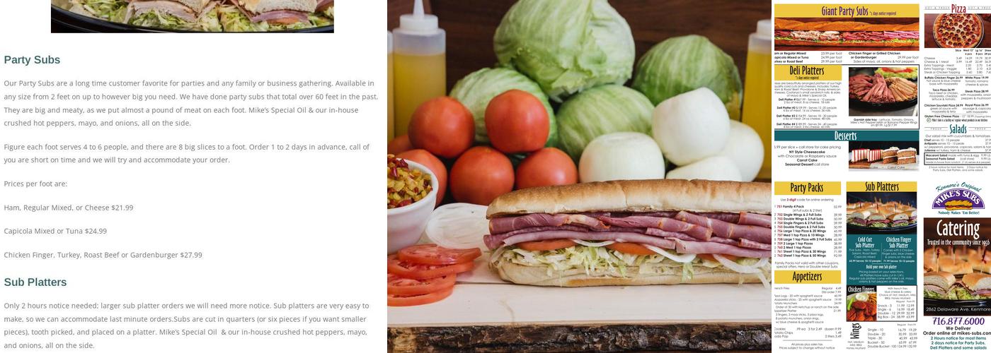 Mike's Subs - Kenmore's Original Menu