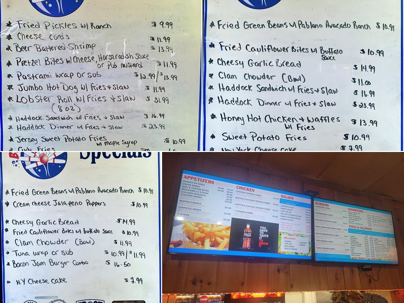 Bowling Acres Menu