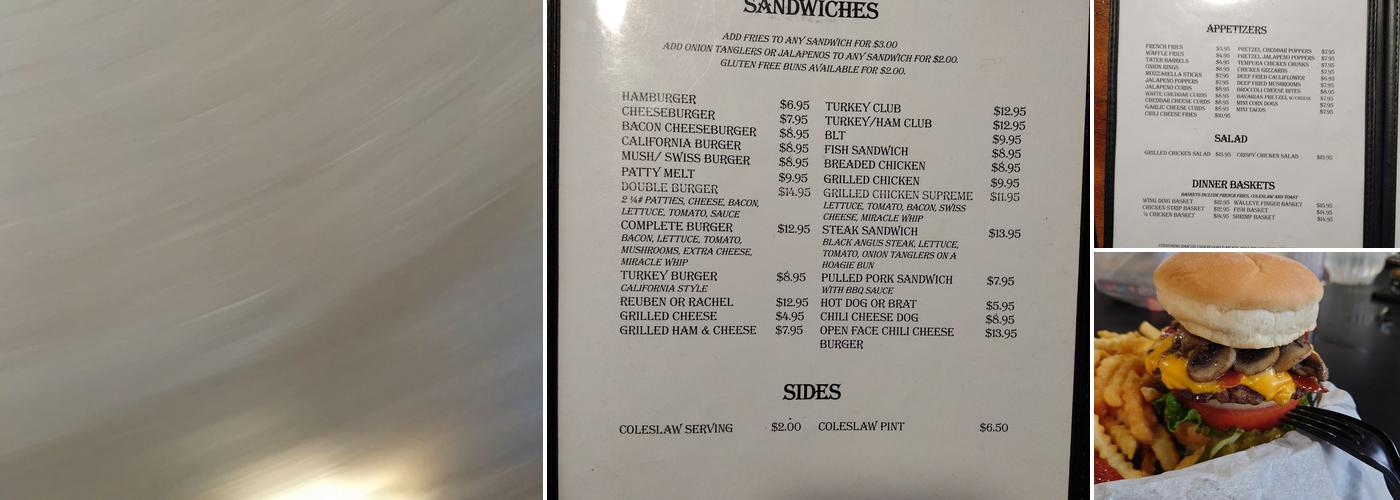 The Tap Bar and Grill Menu