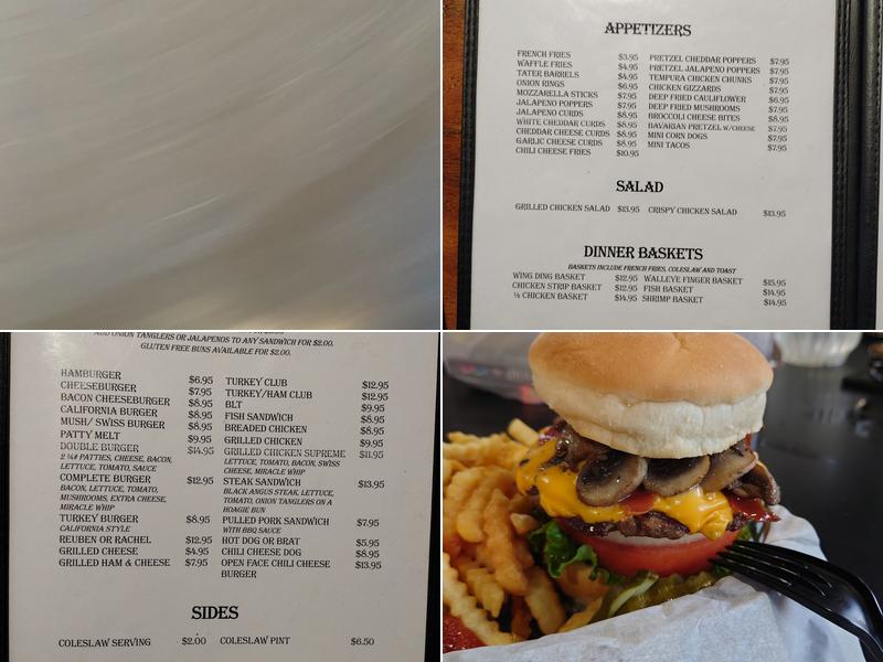 The Tap Bar and Grill Menu