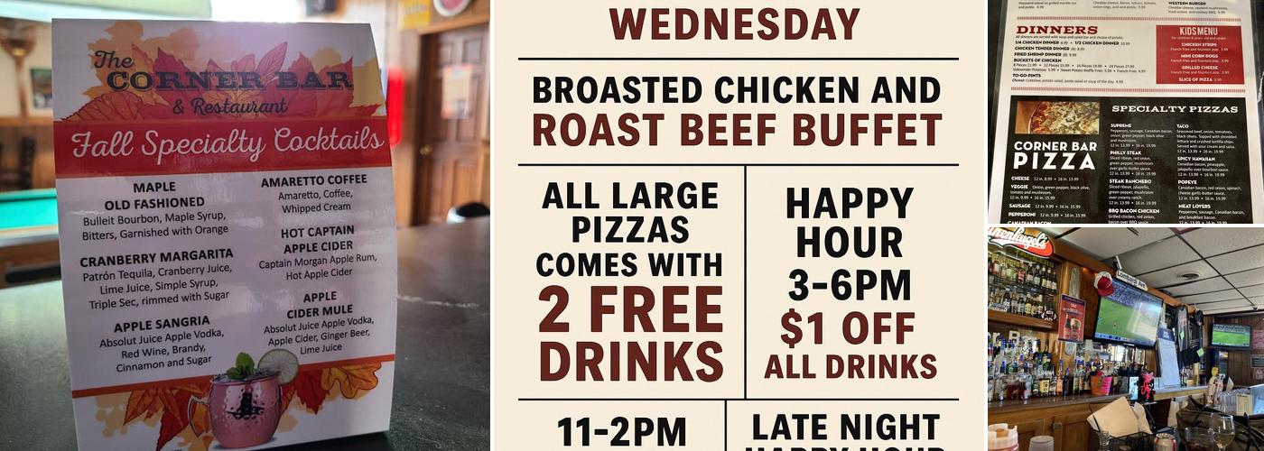 Corner Bar and Restaurant Menu