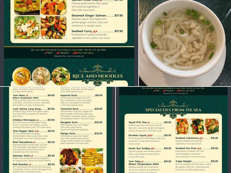 Thai Garden Menu