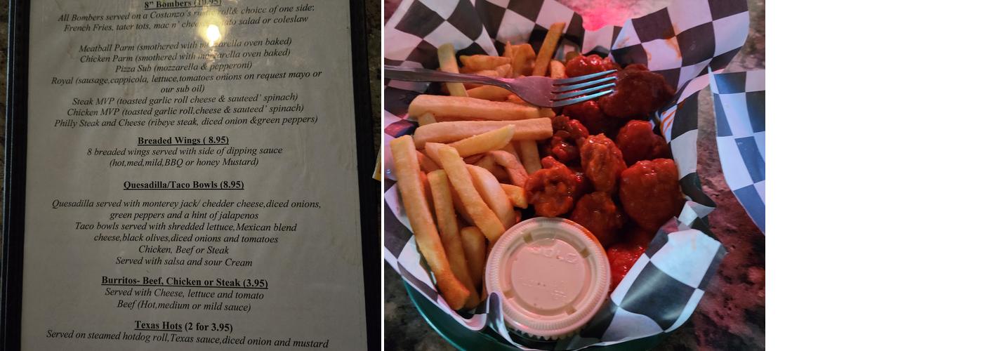 Devlin's Deuce Menu