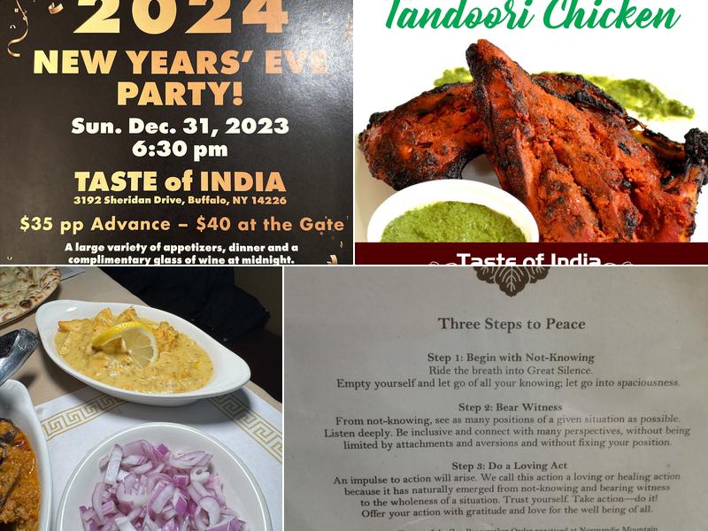 Taste of India Menu