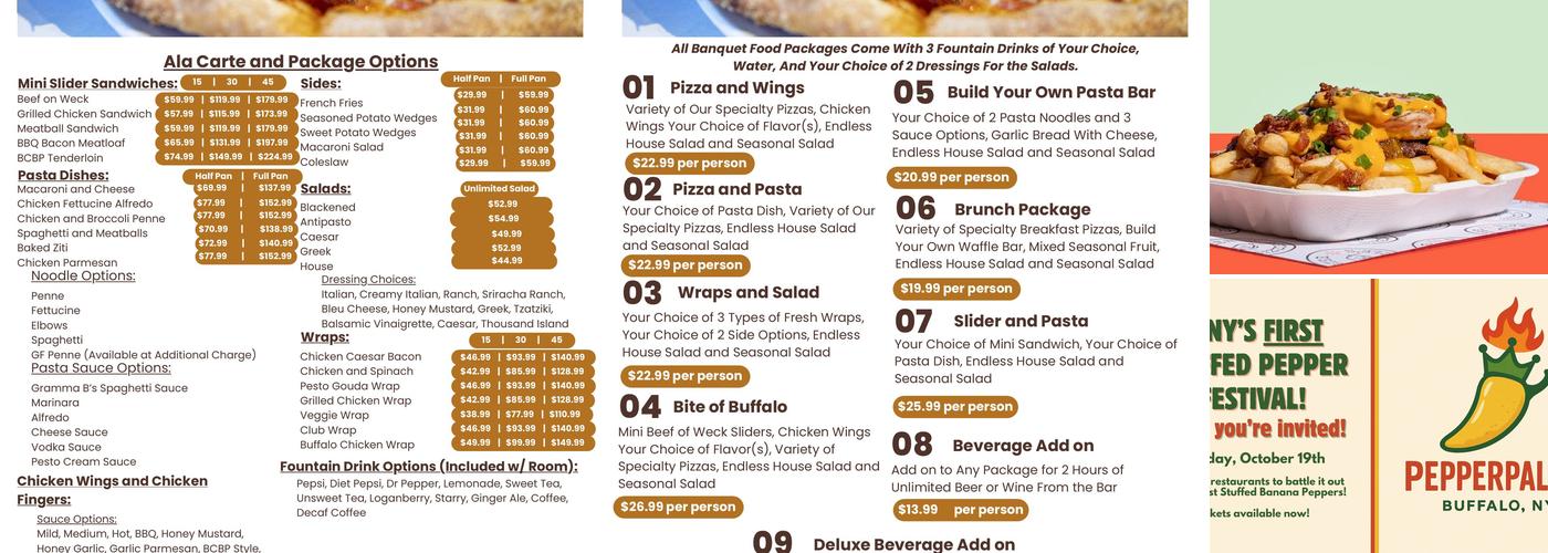 Butera's Craft Beer & Craft Pizza Menu