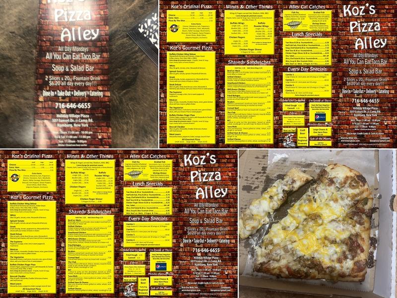 Papa's Pizza Oven - Hamburg Menu