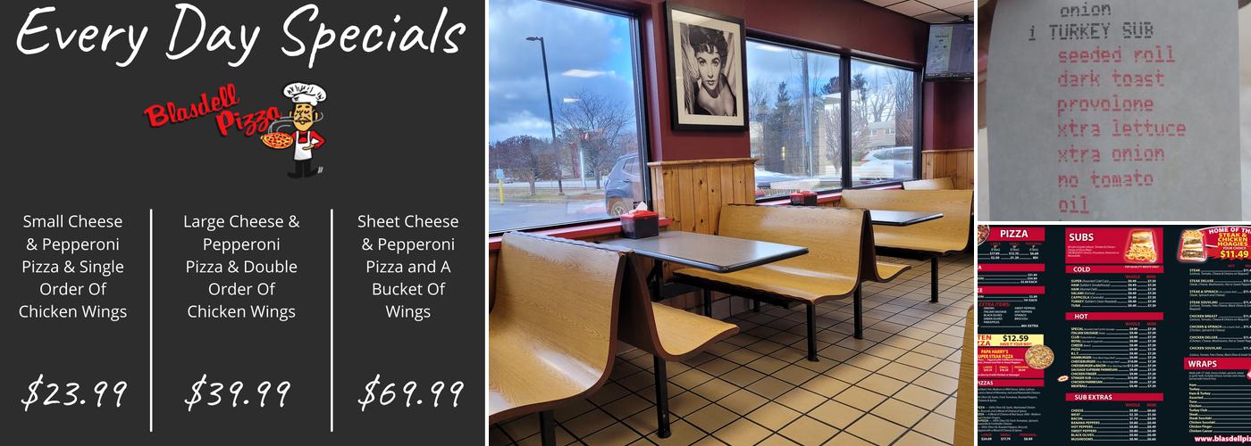 Blasdell Pizza Menu