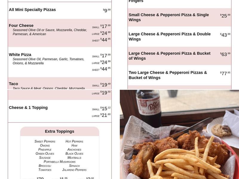 Eden Seafood & Pizzeria Menu