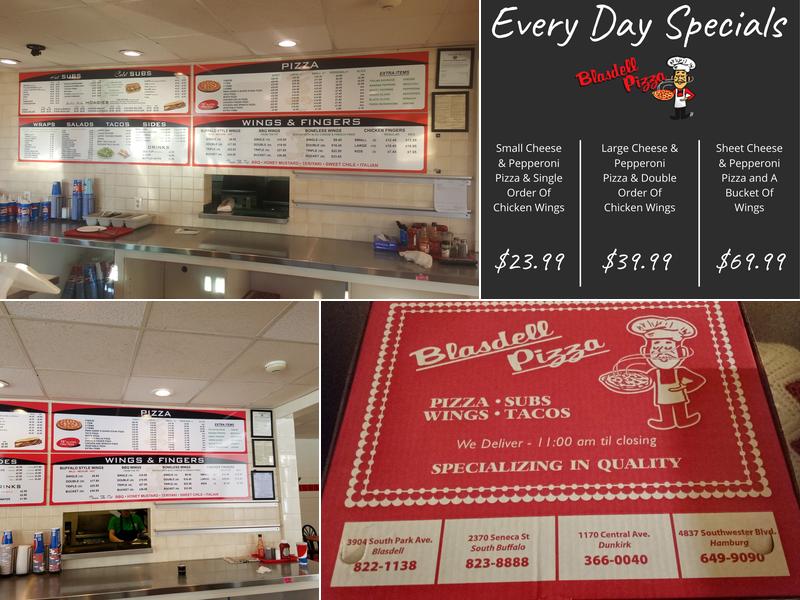 Blasdell Pizza Menu
