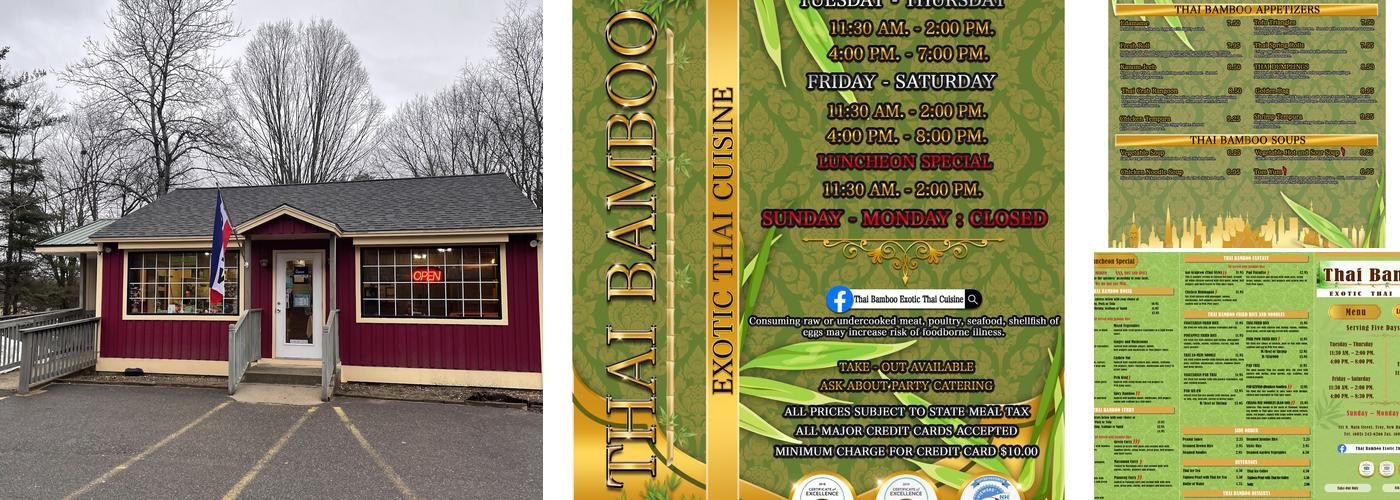 Thai Bamboo Exotic Thai Cuisine Menu