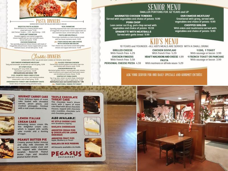 Pegasus restaurant Menu
