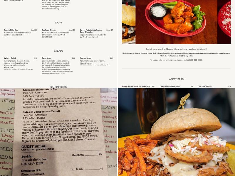 Elm City Brewing Company Menu