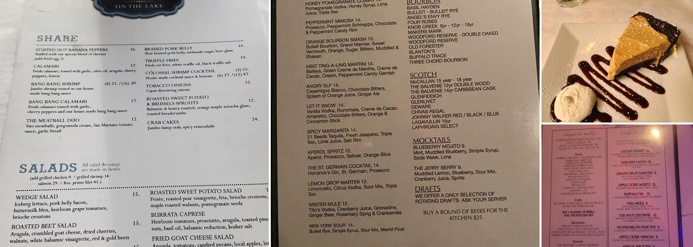 Lucia's On The Lake Menu