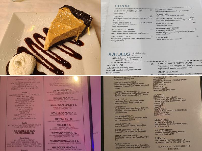 Lucia's On The Lake Menu