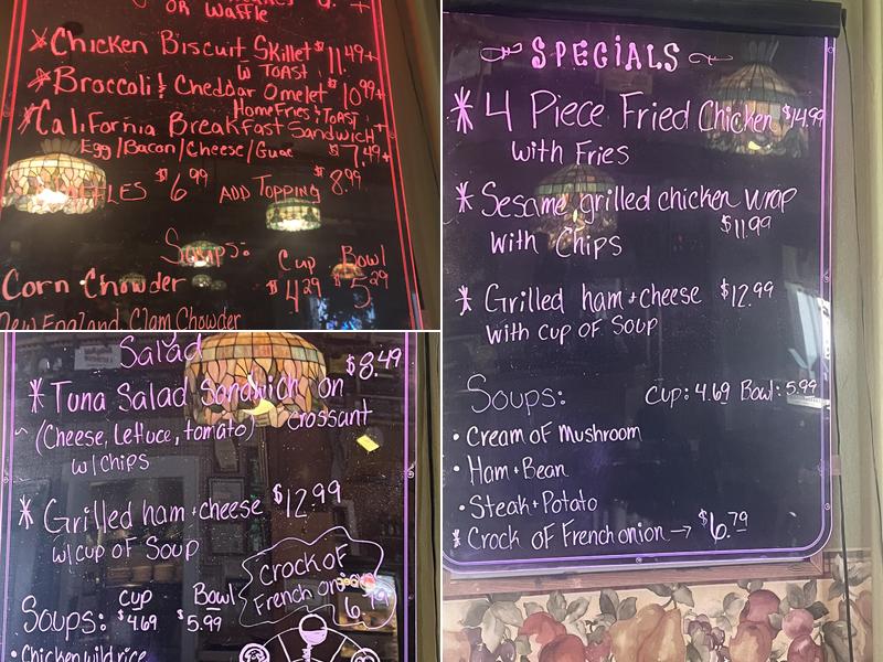 Four Corners Cafe Menu