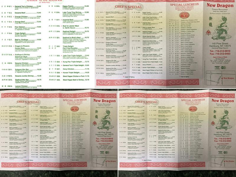 New Dragon Menu