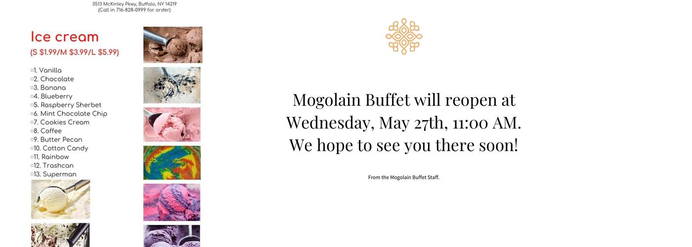 Mongolian Buffet Menu