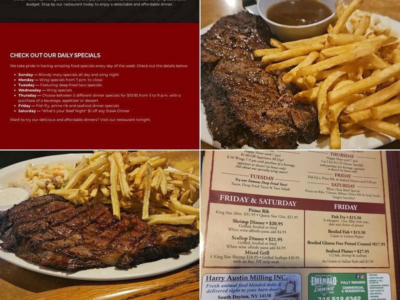 Schunks West Hill Grill Menu