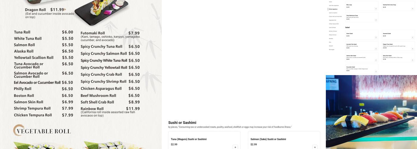 Ichiban Japanese Restaurant Menu