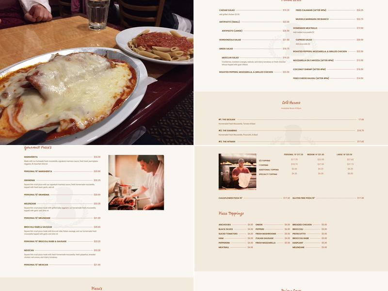 La Parmigiana Menu