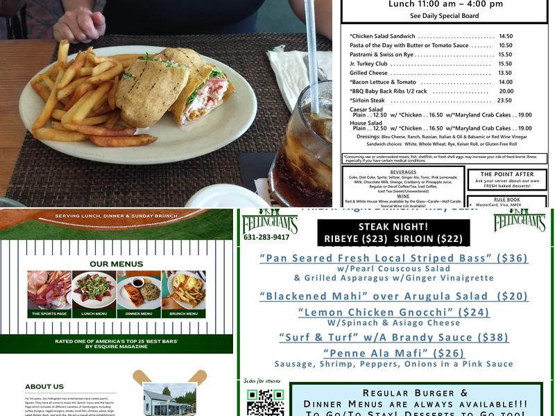 Fellingham's Restaurant Sports Bar Menu