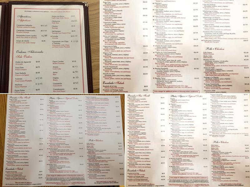 Enramada Menu
