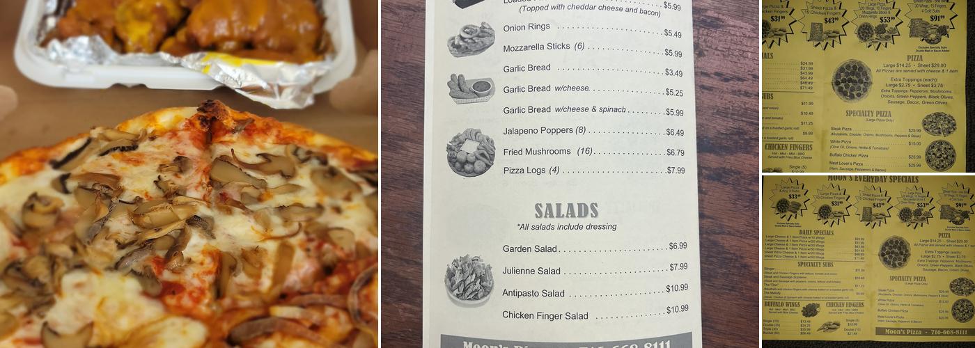 Moons Pizza Menu