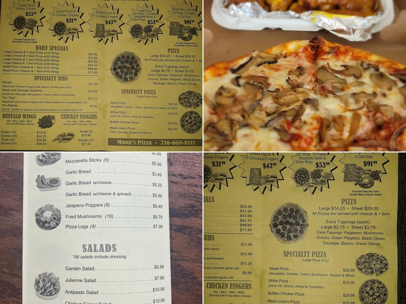 Moons Pizza Menu