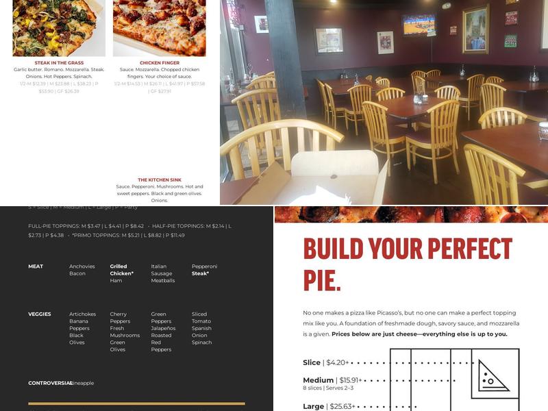 Picasso's Pizza Menu