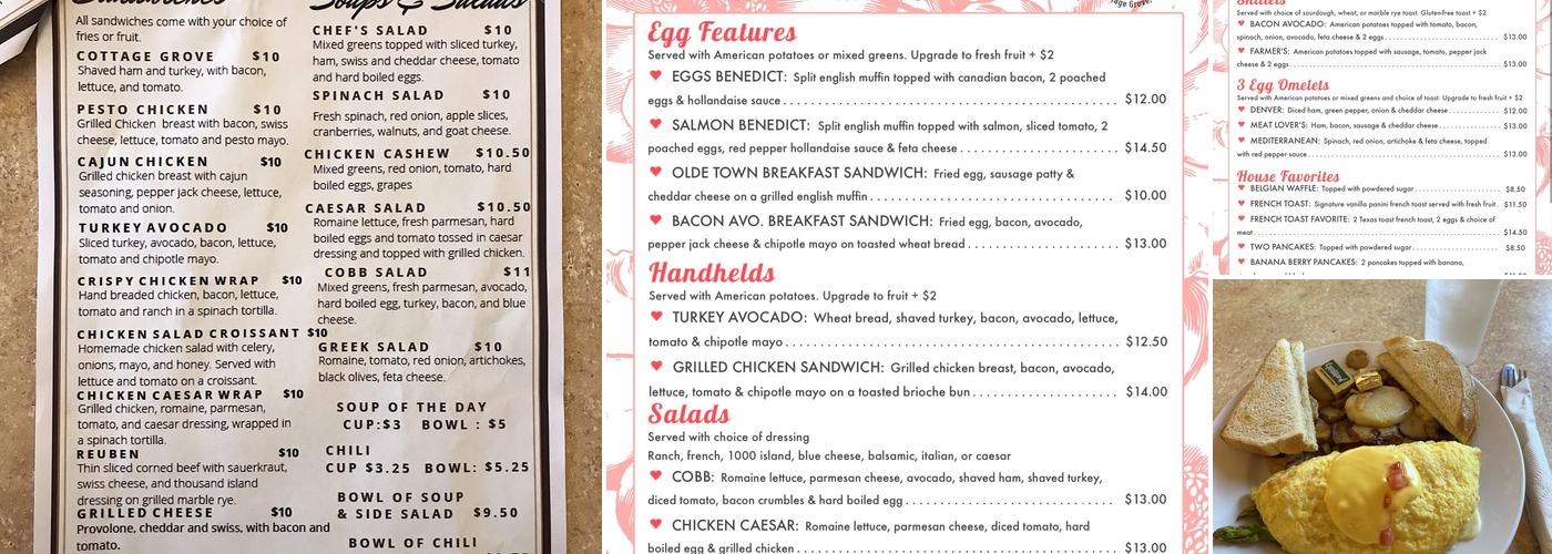Olde Town Coffee House Menu
