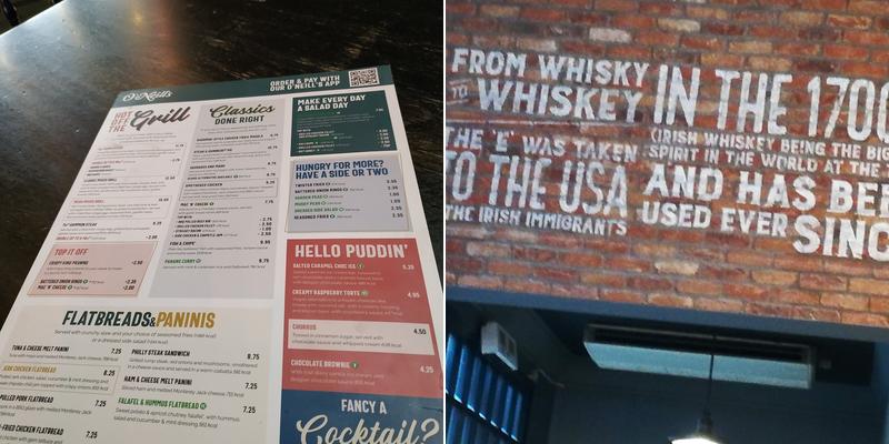 Oneills Merchant Sq Glasgow Menu