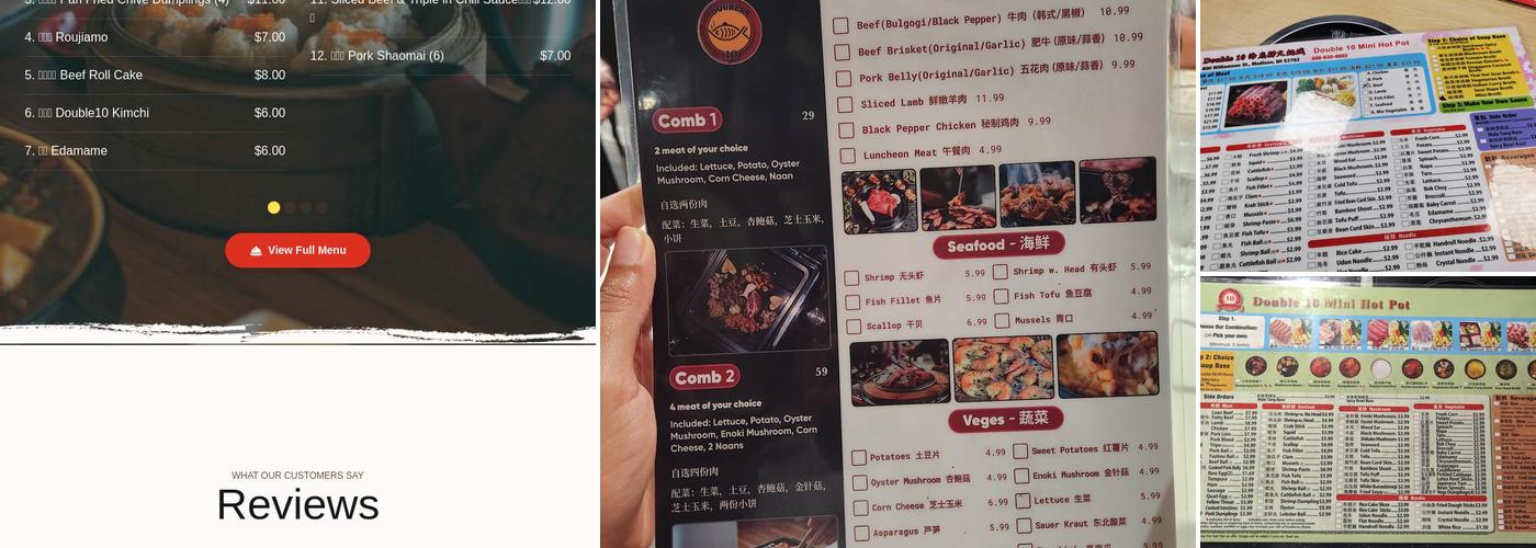 Double 10 Mini Hot Pot Menu