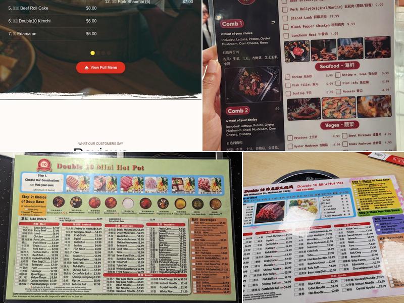 Double 10 Mini Hot Pot Menu